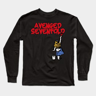 avenged ll girls with red paint Long Sleeve T-Shirt